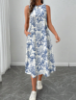 Picture of Women’s Casual Printed Midi Dress - sleeveless