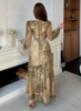 Picture of Women’s Asymmetrical Fitted Dress – Retro Floral V-Neck, Holiday Style