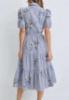 Picture of Women’s Elegant Shirt Dress –  Stripes, Button Placket, Flared Hem