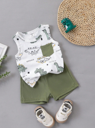 Picture of Baby boy Dino Set -sleeveless