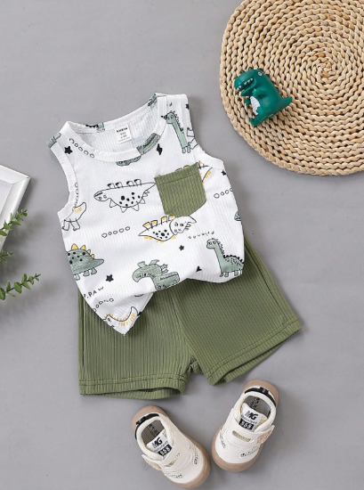 Picture of SHEIN Baby Dino Summer Set