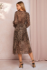 Picture of Women’s Elegant Leopard Print Chiffon Dress – Balloon Sleeves