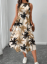 Picture of Women’s Casual Midi Dress – Coconut Palm Print, sleeveless