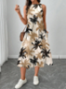 Picture of Women’s Casual Midi Dress – Coconut Palm Print, sleeveless