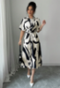 Picture of Women’s Casual midi Dress – Button Placket, shirt style, Patterned