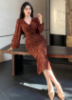 Picture of Women’s Elegant Dress – Leopard Print, Bow Belt