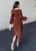 Picture of Women’s Elegant Dress – Leopard Print, Bow Belt