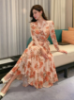 Picture of Women’s Elegant Wrap Summer Dress – Floral Print, V-Neck, Bow Belt