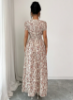 Picture of Women’s Elegant Dress – V-Neck, Floral Print, Waist Belt