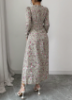 Picture of Women’s Vintage Floral Dress – Square Neck, Long Sleeves