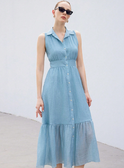 Picture of Women’s Sleeveless Dress – Waist Ruching