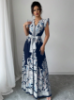 Picture of Women’s Elegant A-Line Dress – Floral Print, short sleeves ,Summer Fashion