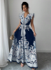 Picture of Women’s Elegant A-Line Dress – Floral Print, short sleeves ,Summer Fashion