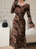 Picture of Women’s Elegant Midi Dress – Ditsy Floral Mesh