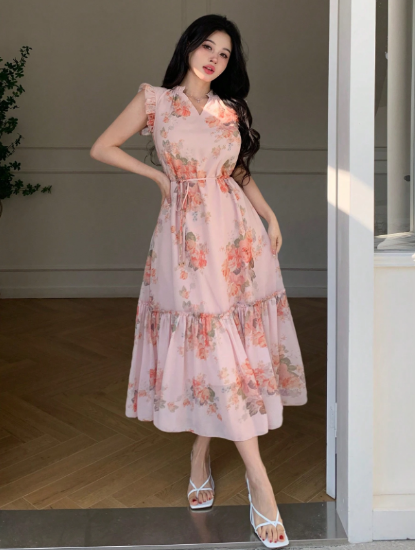 Picture of DAZY Women's Chiffon Midi Dress