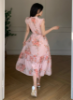 Picture of Women’s Elegant Chiffon Midi Dress – Floral Print, sleeveless