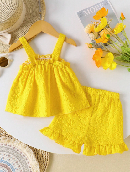 Picture of baby Girls Jacquard Set  sold color - sleeveless