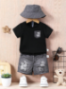 Picture of Baby Boys Street Style Set - denim  shorts