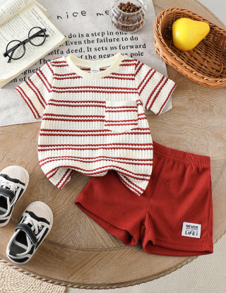 Picture of Baby Boys Stripe Set - KNITTED