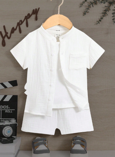 Picture of Baby Boys Shirt STYLE  Set - SOLED COLOR