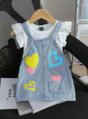 Picture of Baby Girls overall dress Denim