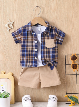 Picture of Baby Boys plaid Set - shirt style