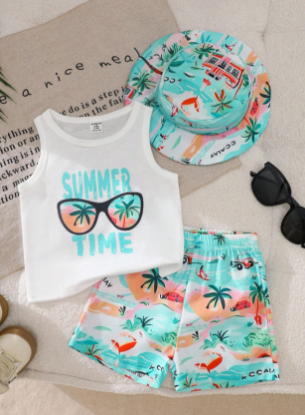 Picture of Baby Boys 3-Piece Set sleeveless - (Summer time )