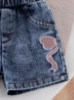 Picture of Baby Girls Denim short Set - bow print