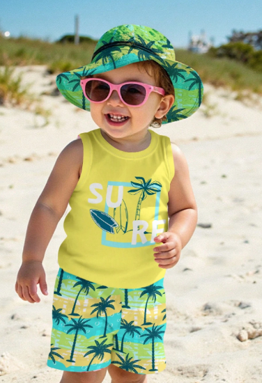 Picture of Baby Boys palm tress Summer Set - sleeveless