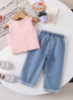 Picture of Baby Girls sleeveless top & denim pants Set