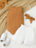 Picture of Baby Girls bodysuit  jacquard Set - with Bow headband