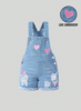 Picture of Baby Girls Denim Overalls - Heart print