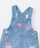 Picture of Baby Girls Denim Overalls - Heart print
