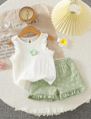 Picture of Baby Girls Jacquard sleeveless Set