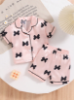 Picture of Baby Girls bow print pajamas Set