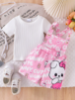 Picture of Baby Girls Cartoon Overalls Set