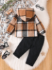 Picture of Baby Boys brown Plaid Set
