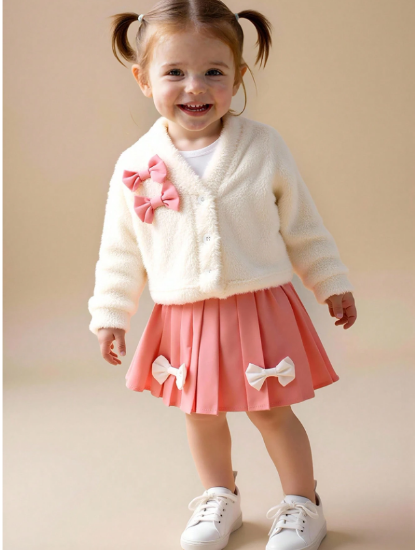 Picture of Baby Girls Plush Winter Set - jacket & skirt