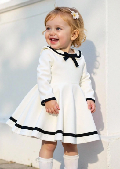 Picture of Girls Vintage Striped Knit Dress