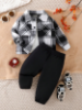 Picture of Baby Boys black & white  Plaid Set