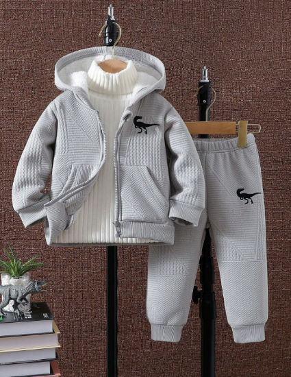 Picture of Baby Boys Dinosaur Teddy Hoodie Set - 2pcs.