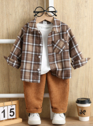 Picture of Baby Plaid Jacket Pants Set