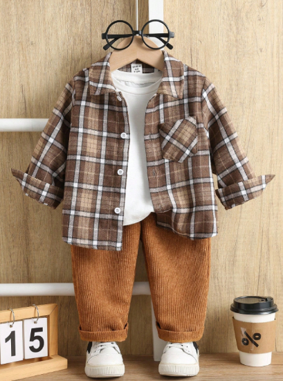 Picture of Baby Plaid Jacket Pants Set