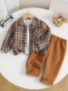 Picture of Baby boys Coffee Brown Plaid Jacket Set
