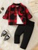 Picture of Baby Boys Red & black Plaid Jacket Set