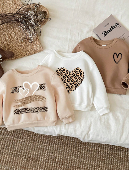 Picture of Baby Girls Leopard Sweatshirt 3 pcs. Set
