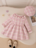 Picture of Baby Girls Pink Plaid derss - with hat