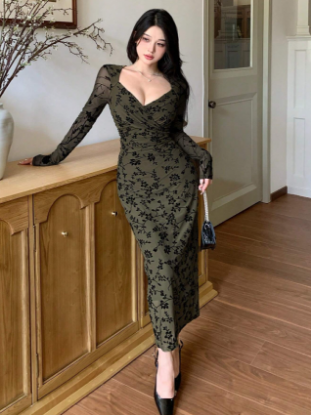 Picture of DAZY Women's Long Chiffon Dress