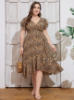 Picture of SHEIN Clasi Plus Size Resort Style Wrap Dress