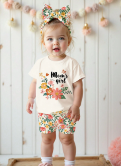 Picture of SHEIN Baby Girl Boho Ditsy Floral Set